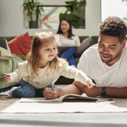 Father and daughter spending quality time together
